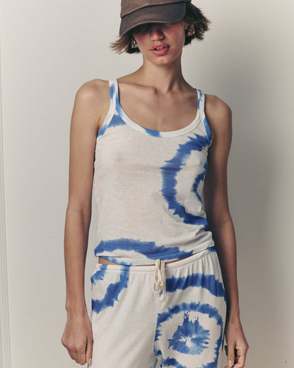 SOFIA TIE DYE WHITE WITH BLUE TANK