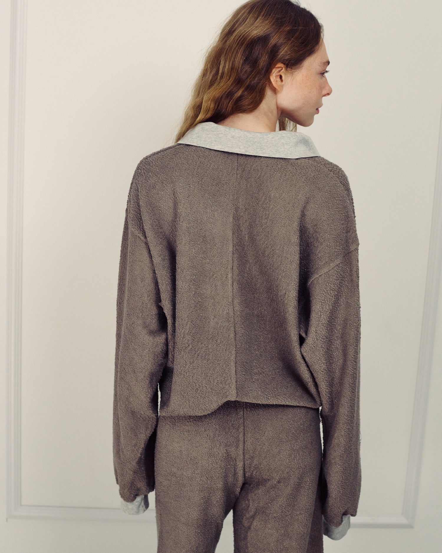 MADLEN POLO SWEATSHIRT GREY