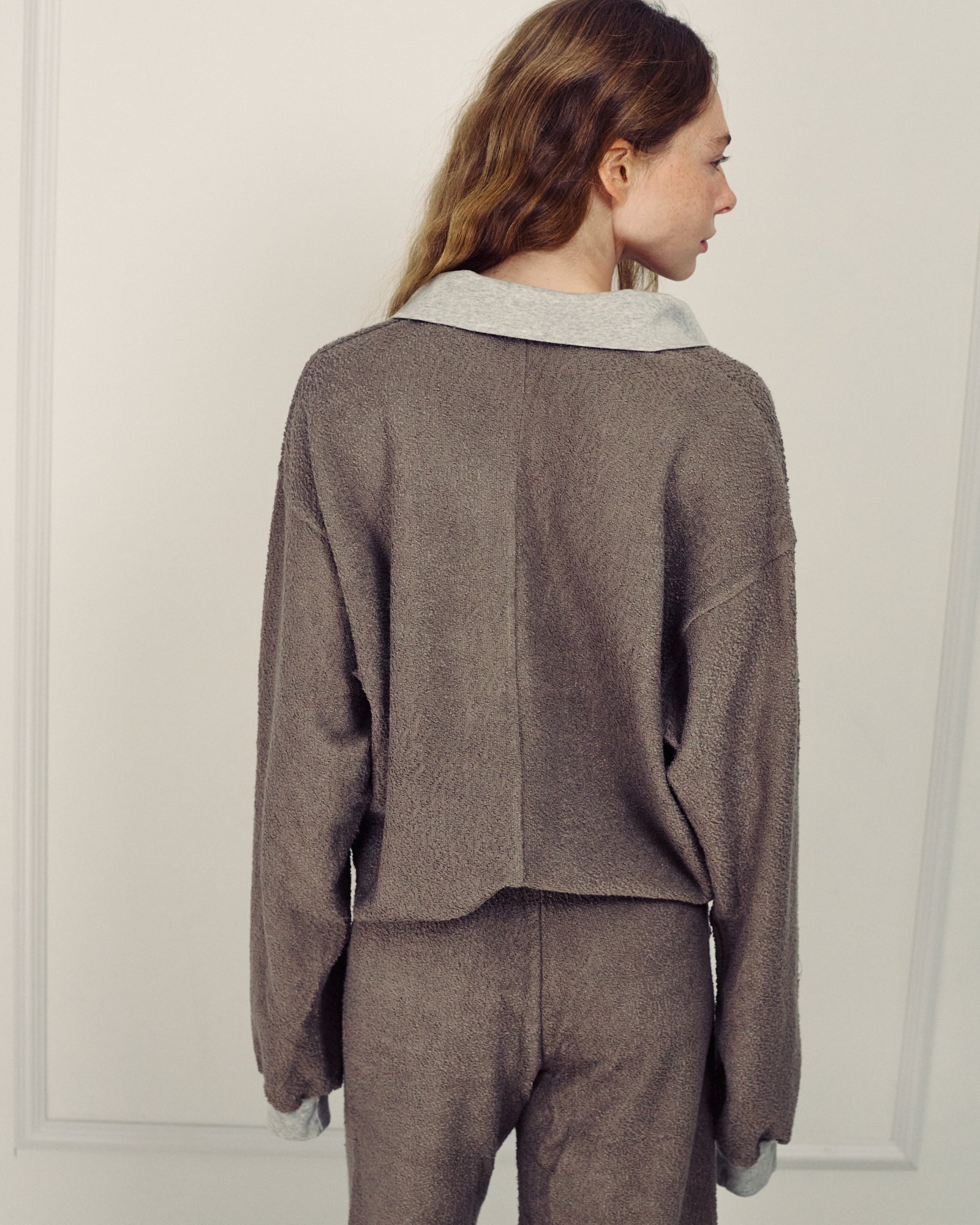 MADLEN POLO SWEATSHIRT GREY
