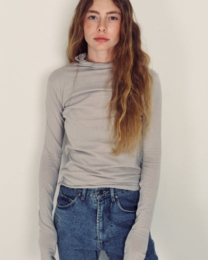 DENIS GREY TURTLENECK TOP