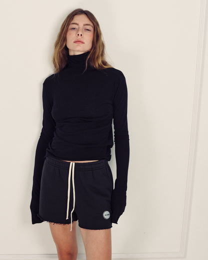 DENIS BLACK TURTLENECK TOP