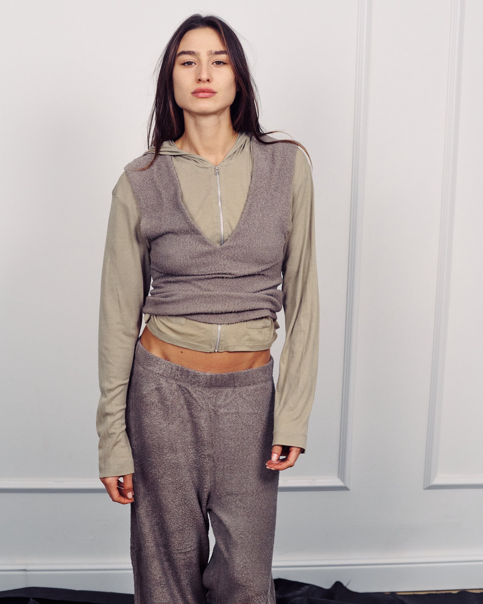 STELLA MONOCHROME GREY TOP