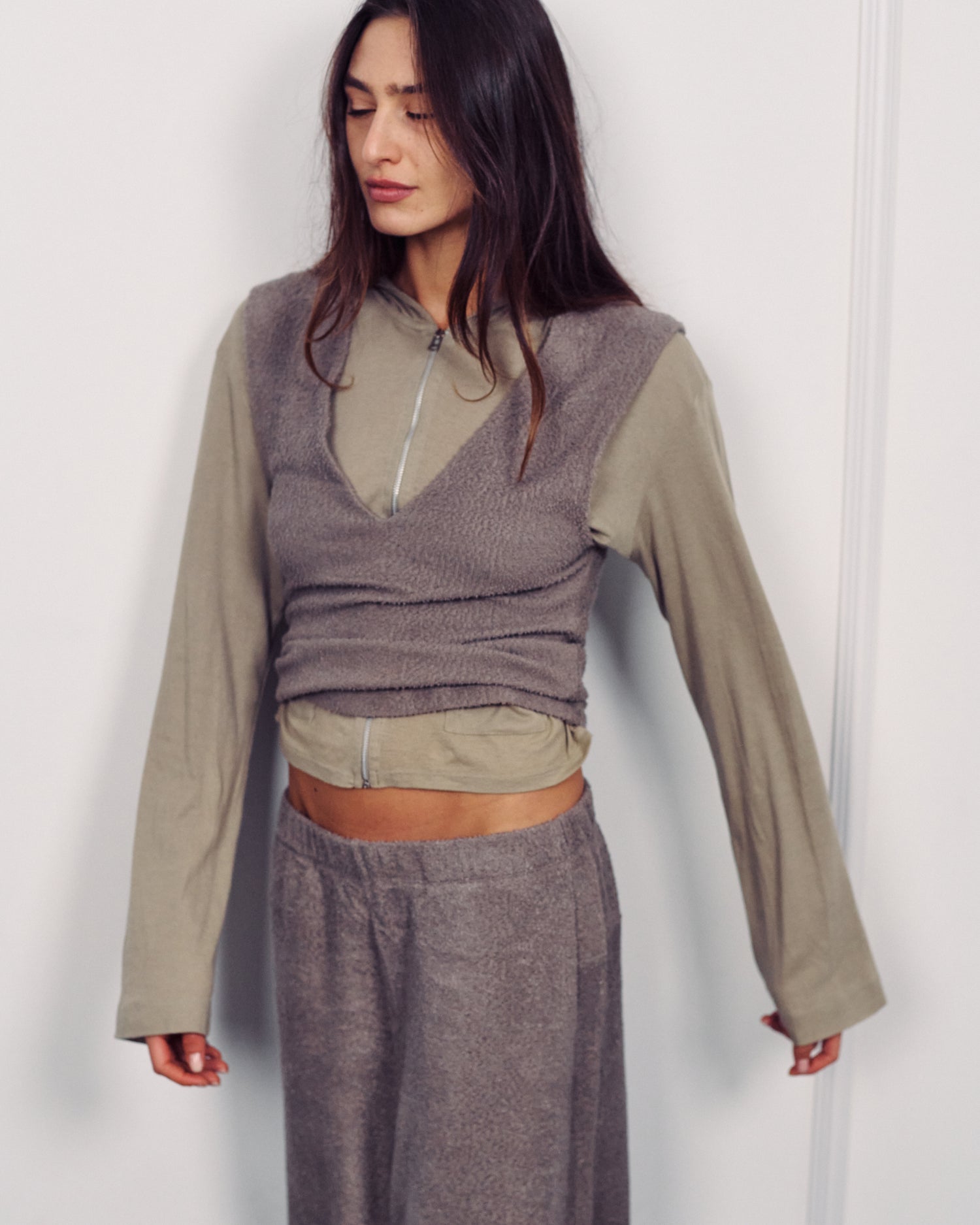 STELLA MONOCHROME GREY TOP