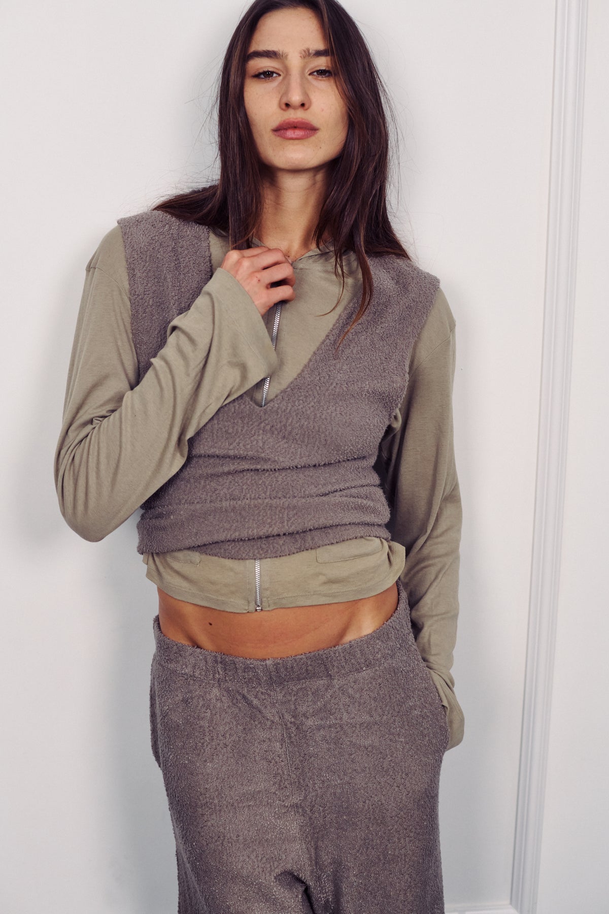 AUDREY CARDIGAN TAUPE