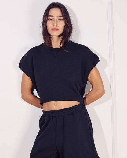 ROZA TOP EASY BLACK