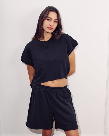 ROZA TOP EASY BLACK