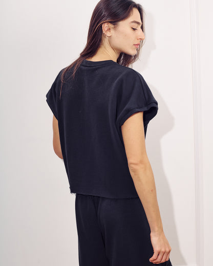 ROZA TOP EASY BLACK