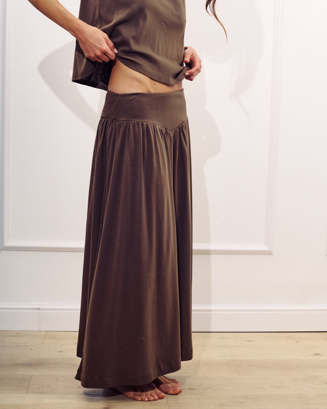 DONNA SKIRT CHOCOLATE