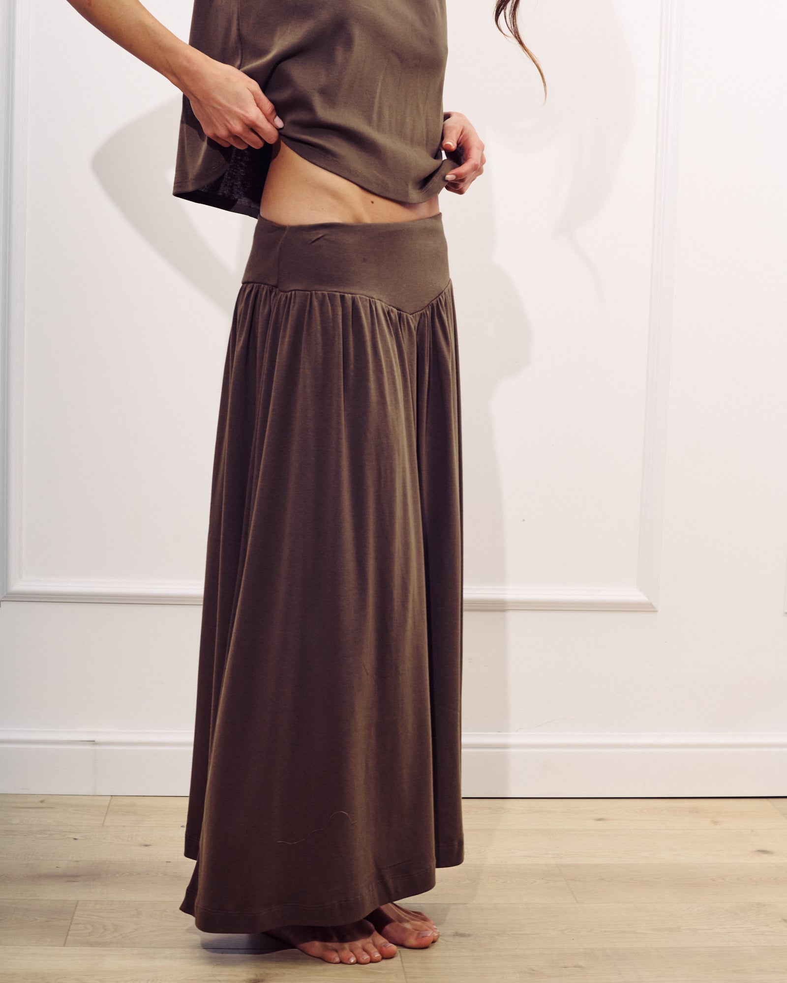 DONNA SKIRT CHOCOLATE