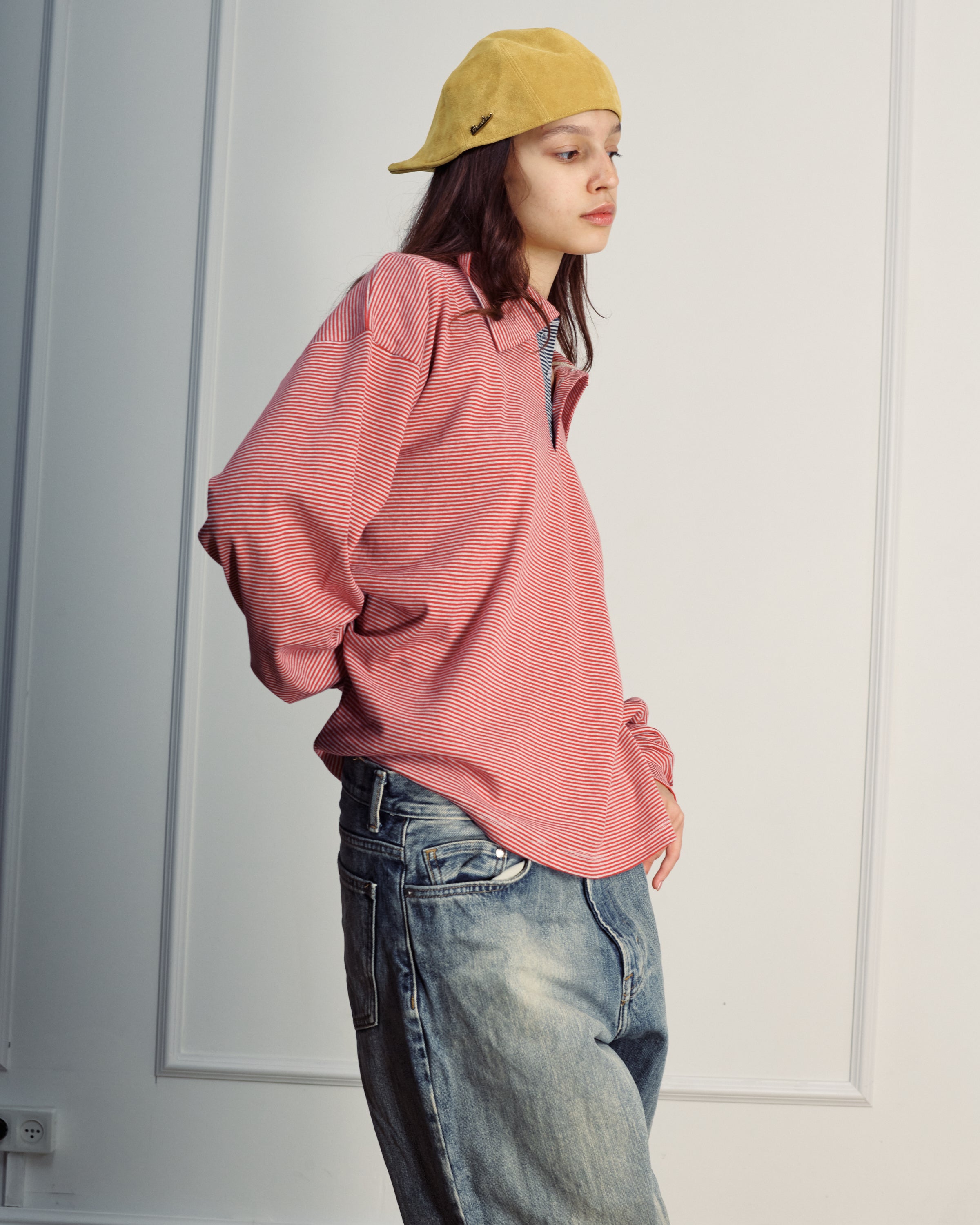 TAMAR POLO ROSE STRIPES