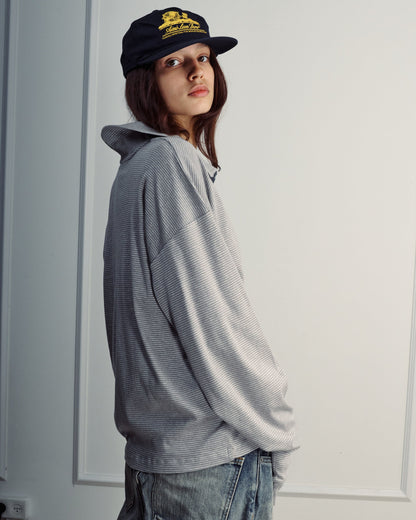 TAMAR POLO GREY STRIPES