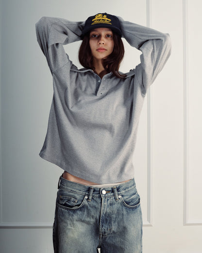 TAMAR POLO GREY STRIPES