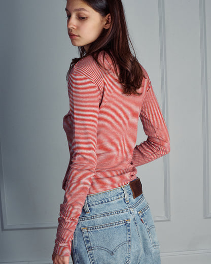 RICH ROSE STRIPES TEE