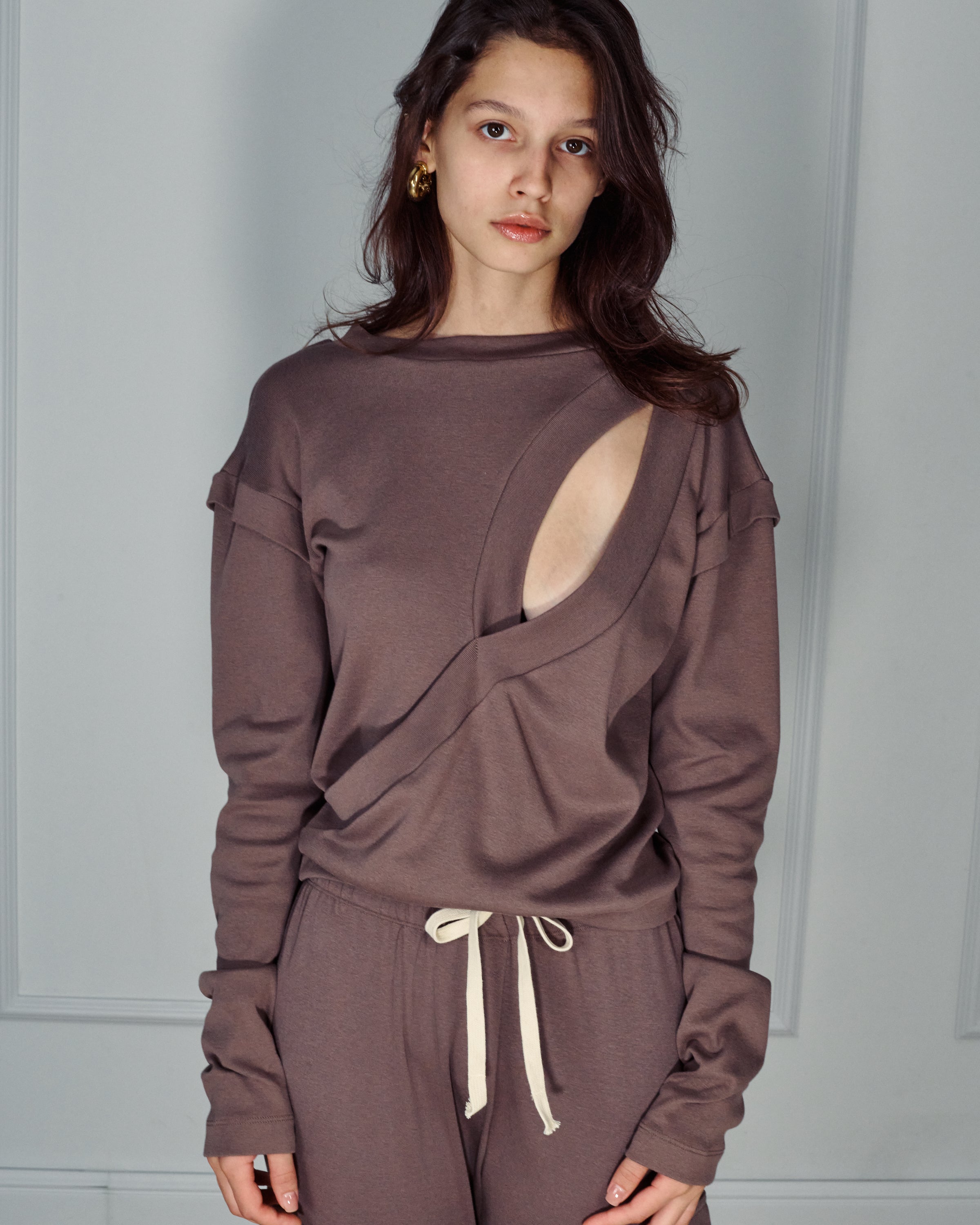 ISABEL SMOKY BROWN TOP