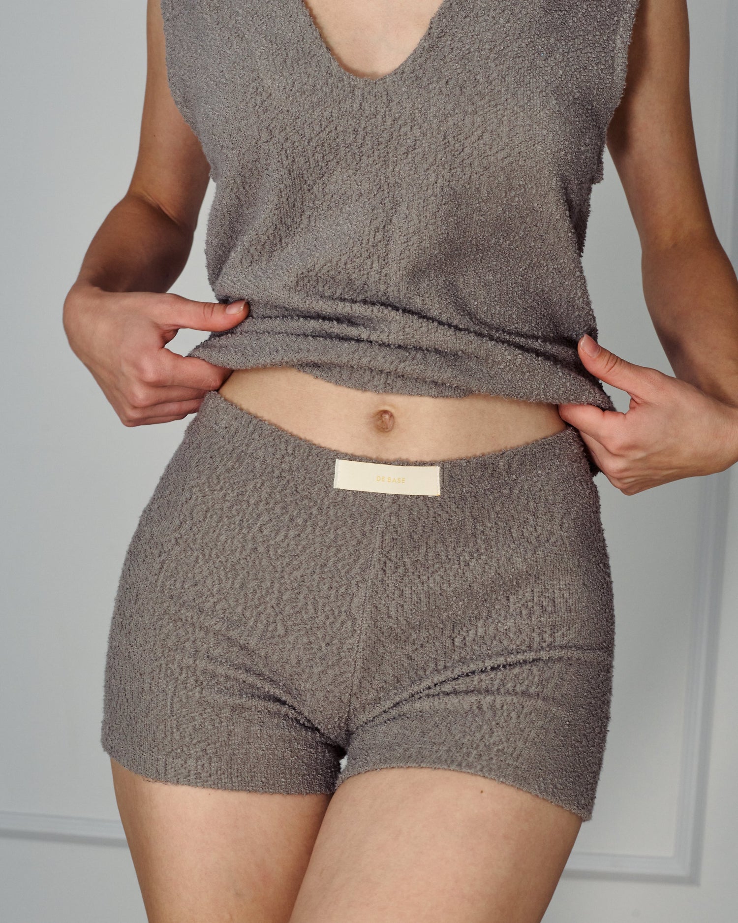 LOULO MONOCHROME GREY SHORTS