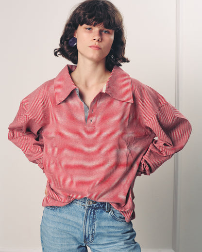 TAMAR POLO ROSE STRIPES