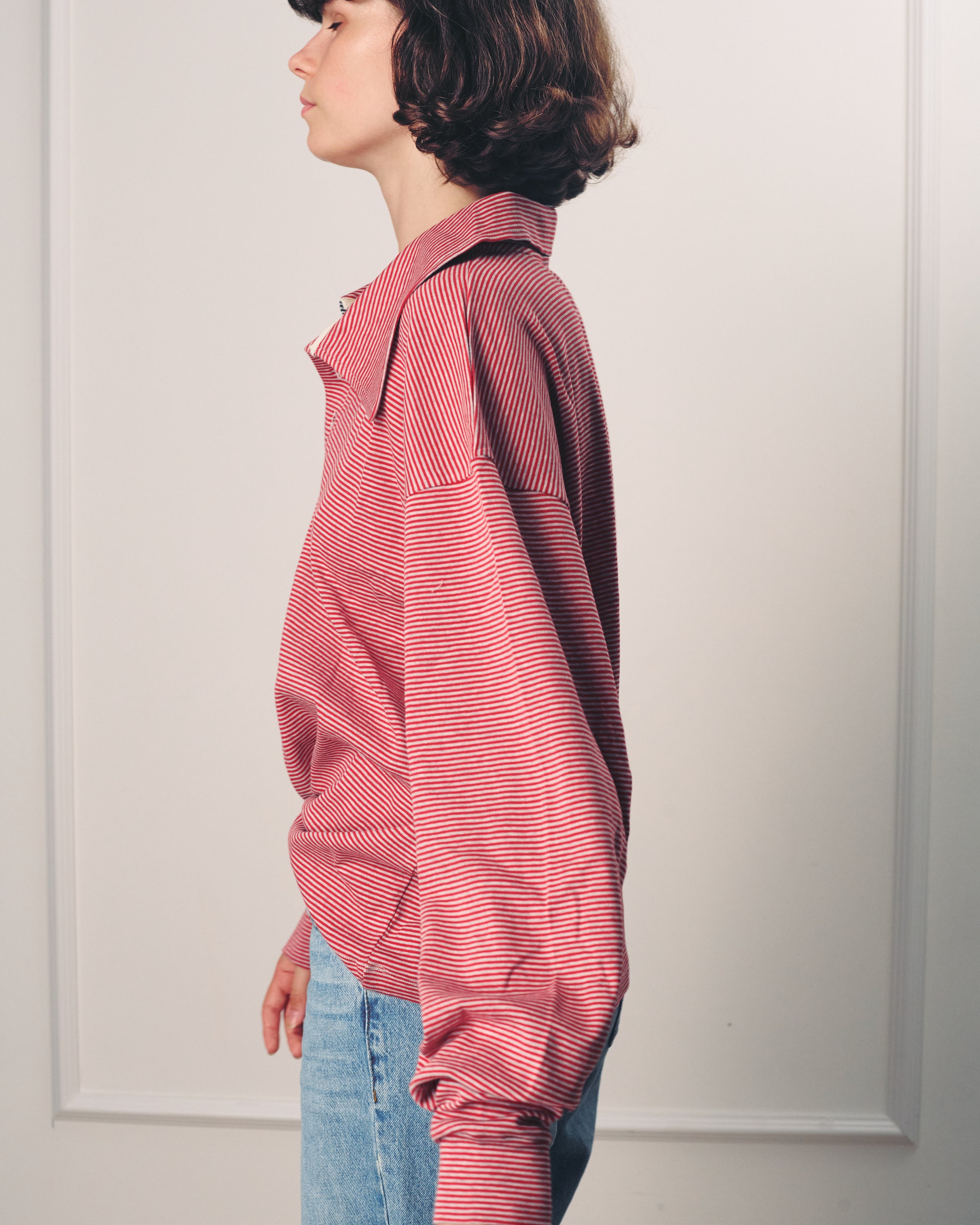 TAMAR POLO ROSE STRIPES