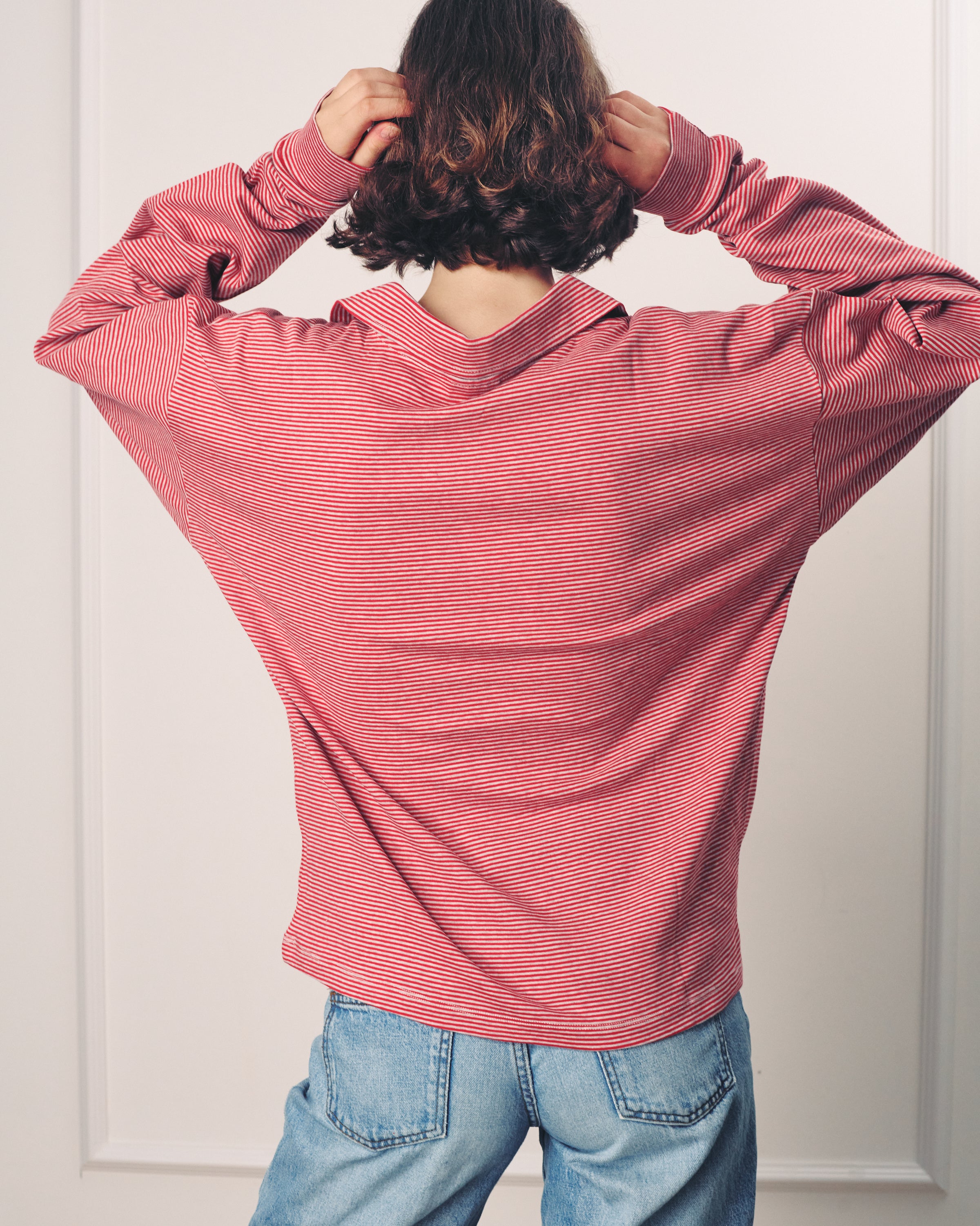 TAMAR POLO ROSE STRIPES