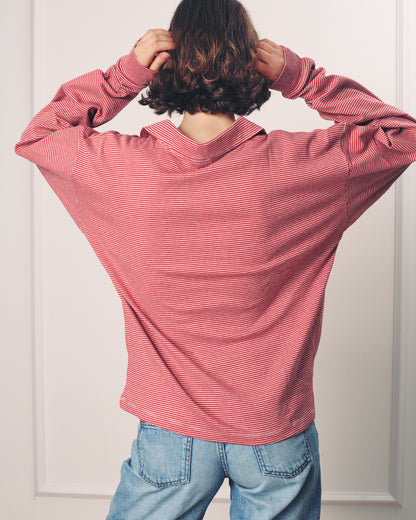 TAMAR POLO ROSE STRIPES