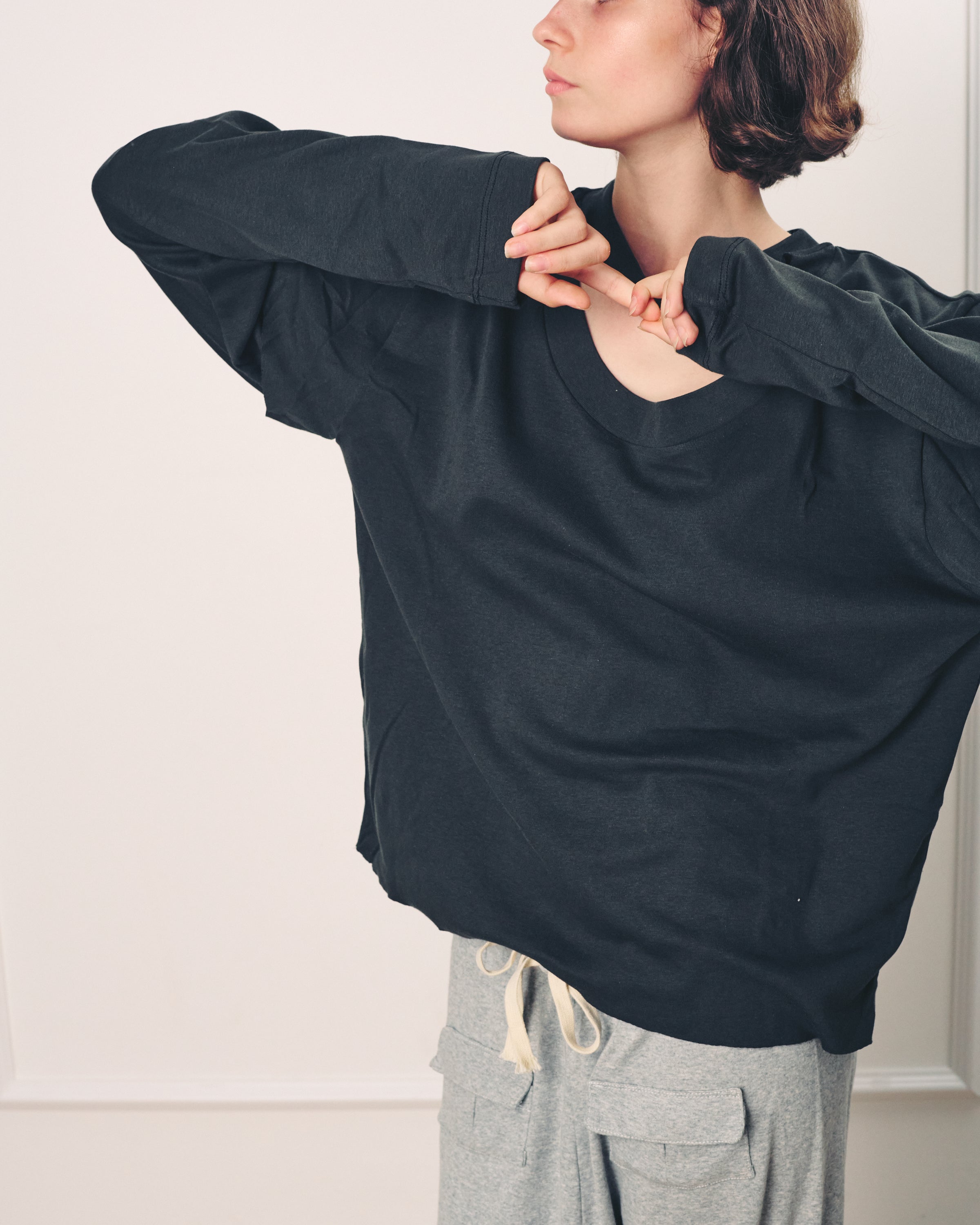 RICHEE TOP MONOCHROME GREY