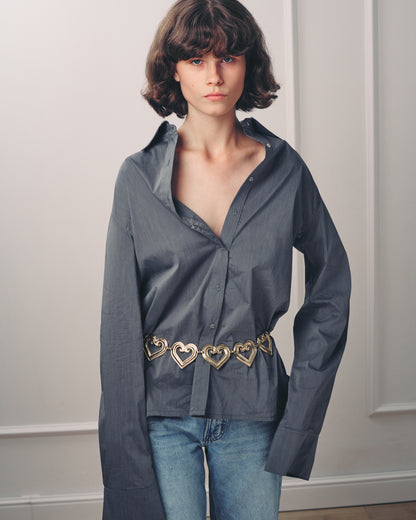 RALPH MONOCHROME GREY TOP