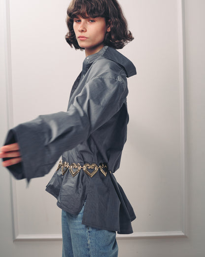 RALPH MONOCHROME GREY TOP