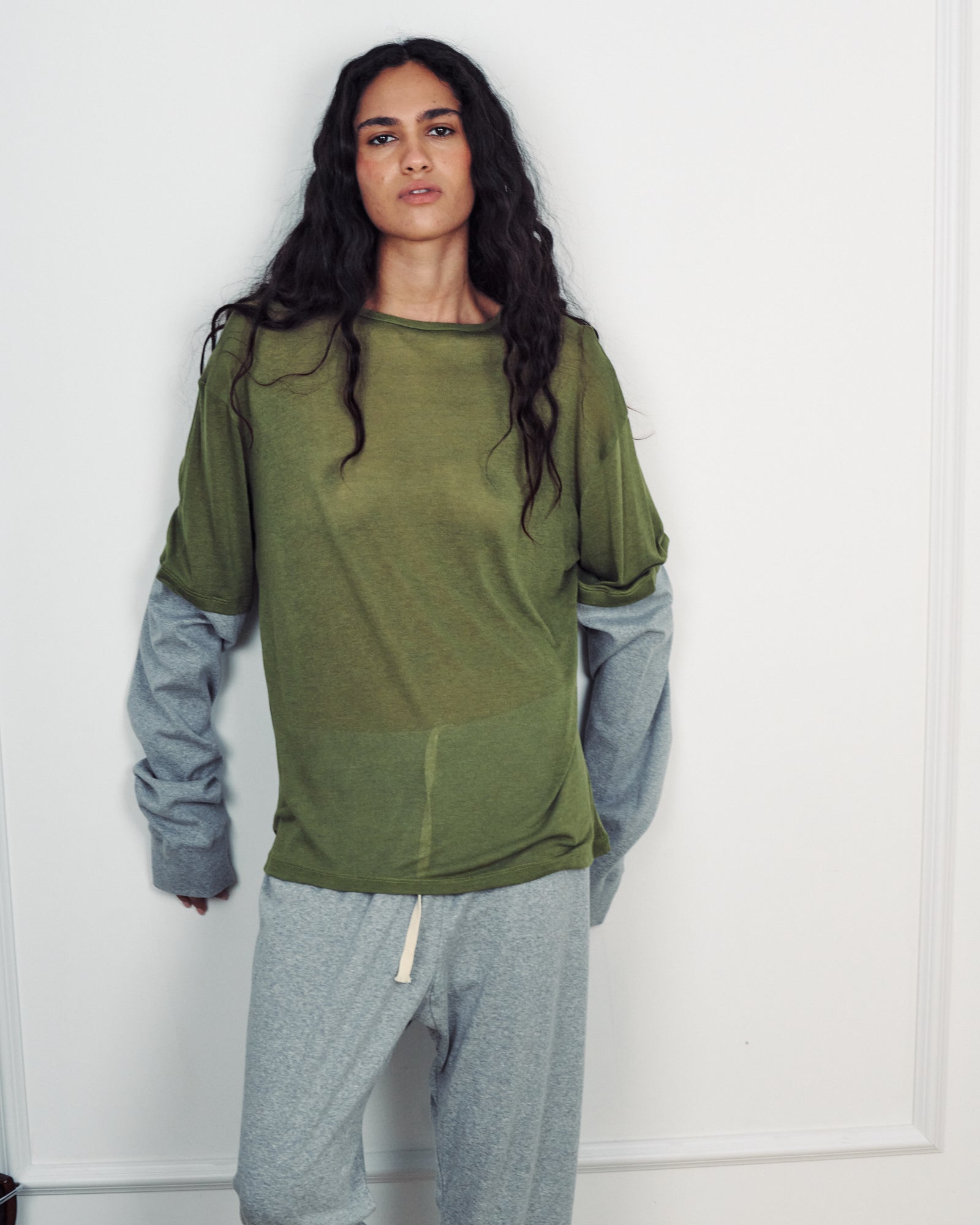BARI OLIVE GREEN TOP