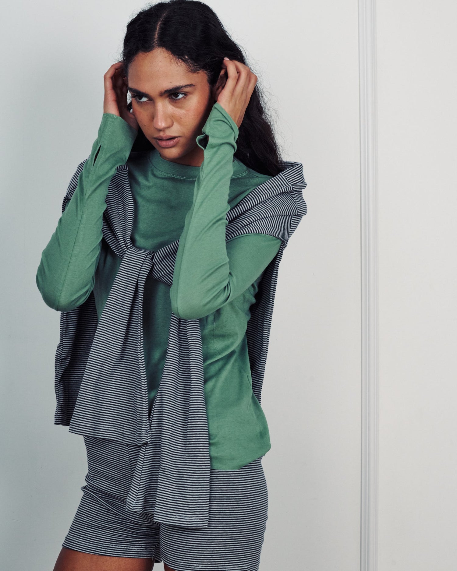 MILA SMOKY GREEN TEE