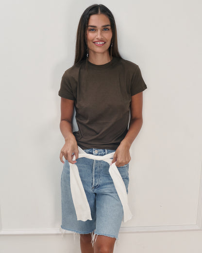 JULIE TEE SMOKY BROWN