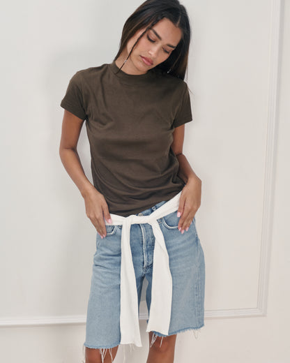 JULIE TEE SMOKY BROWN