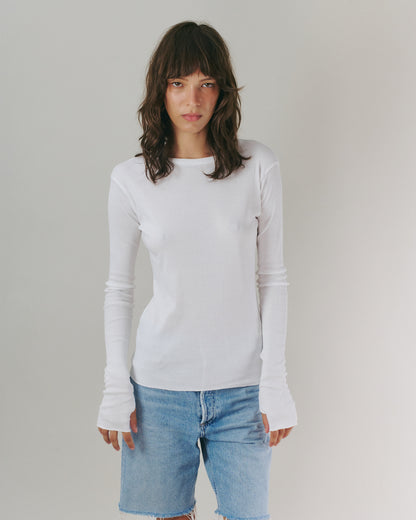 OLI RIB TEE WHITE