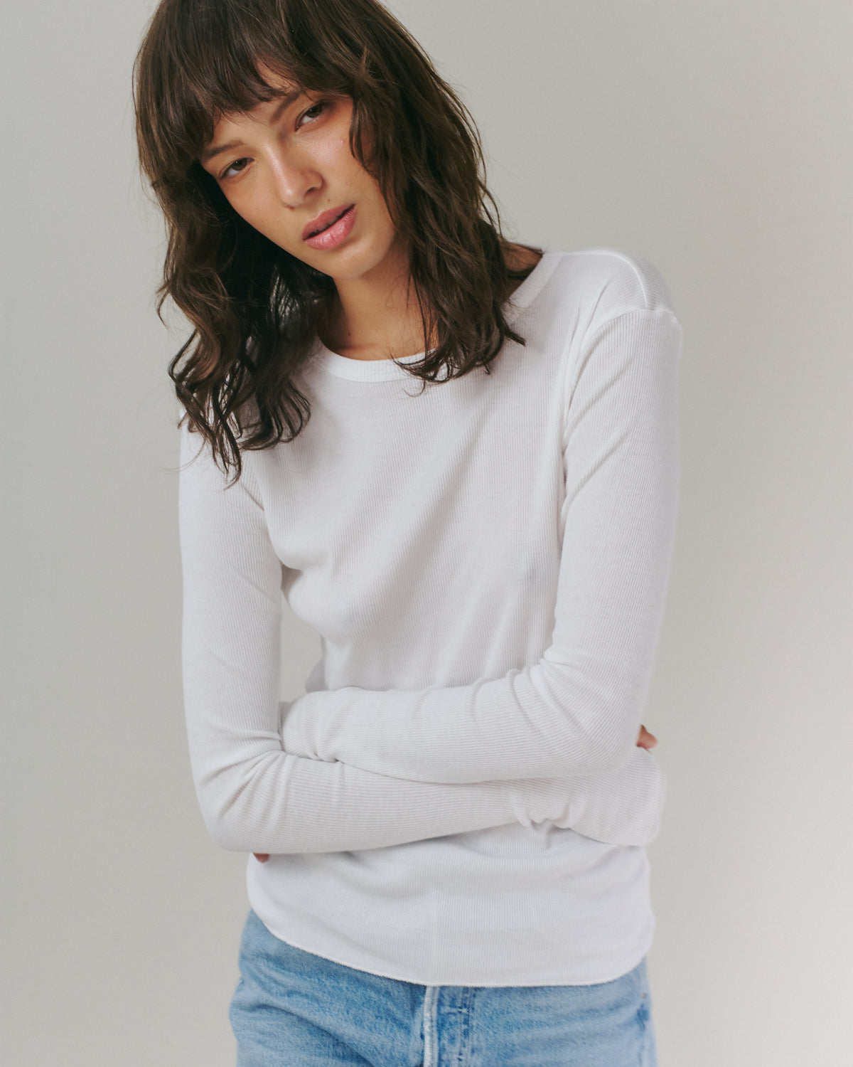OLI RIB TEE WHITE