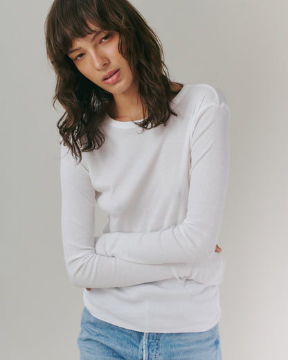 OLI RIB TEE WHITE