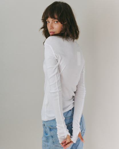 OLI RIB TEE WHITE