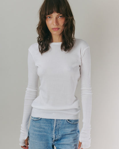 OLI RIB TEE WHITE