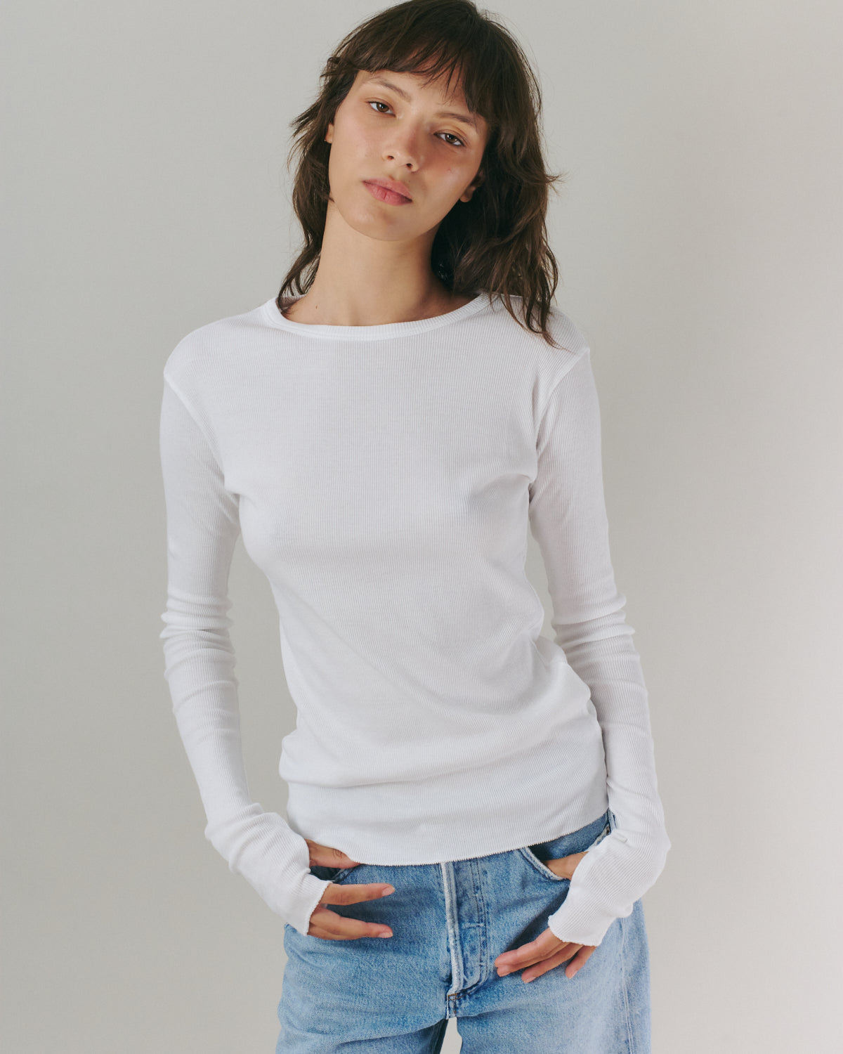 OLI RIB TEE WHITE
