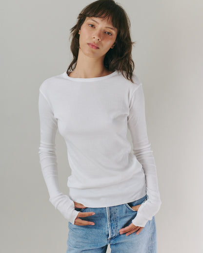 OLI RIB TEE WHITE
