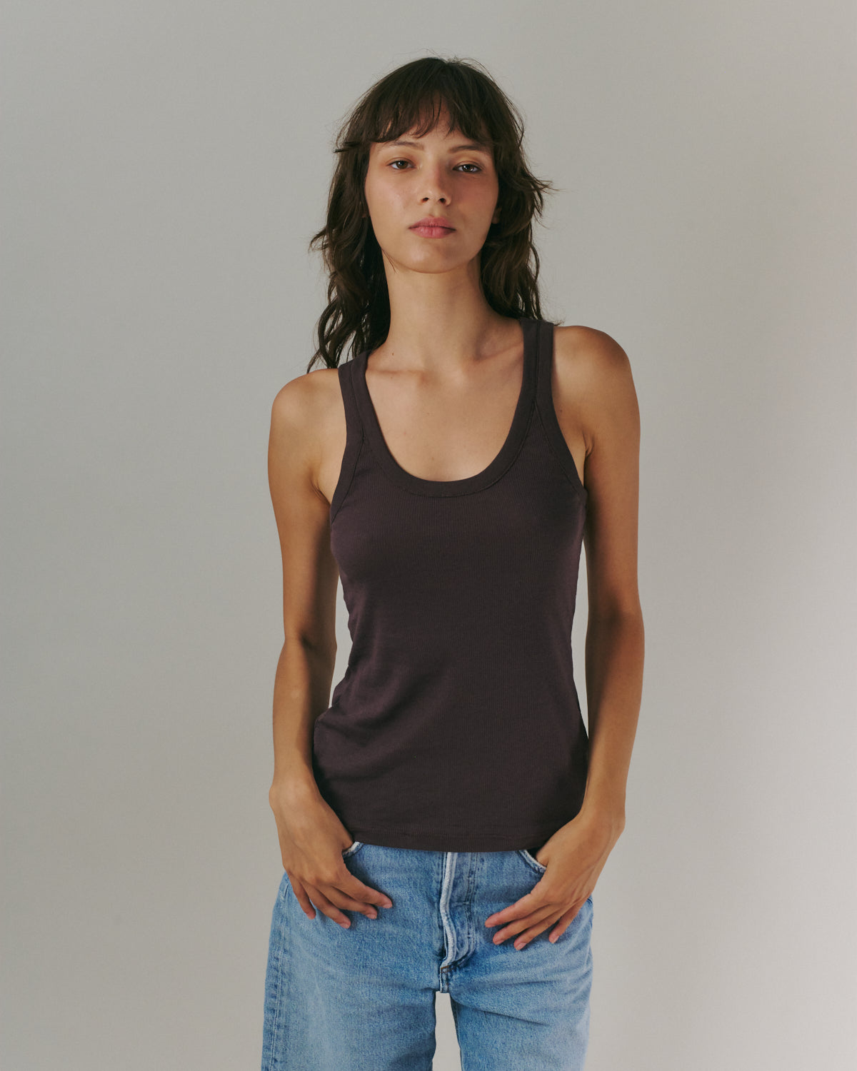 MARNI TANK DARK BROWN