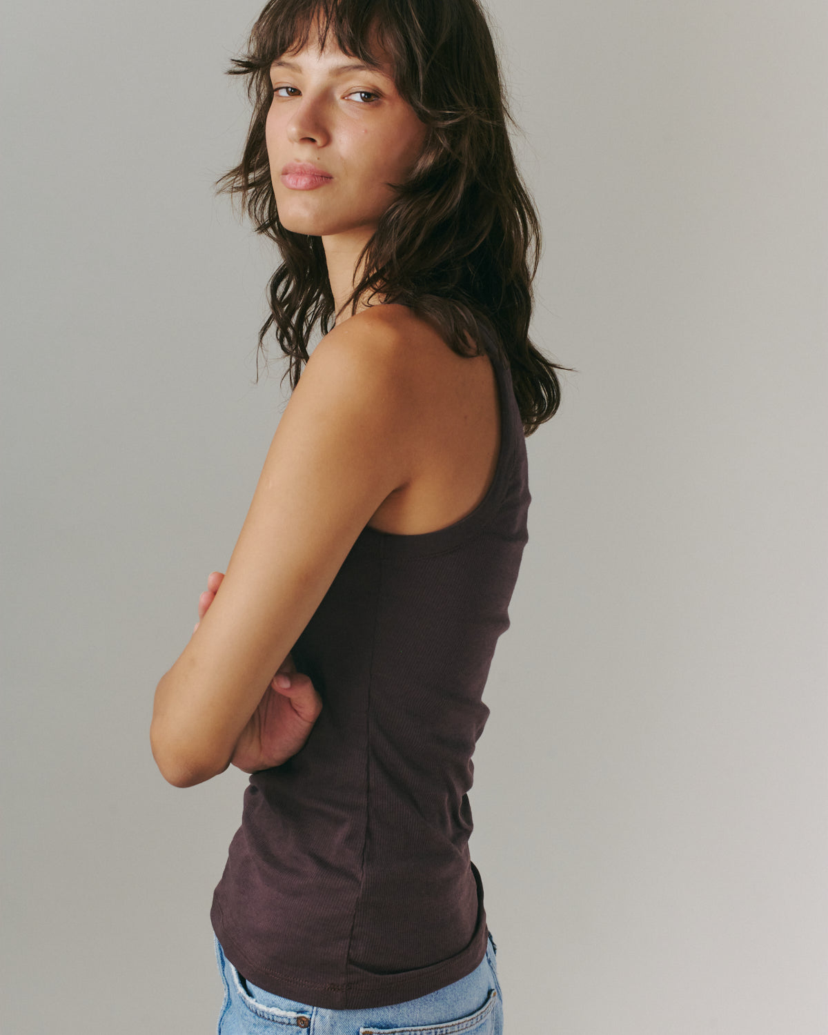MARNI TANK DARK BROWN