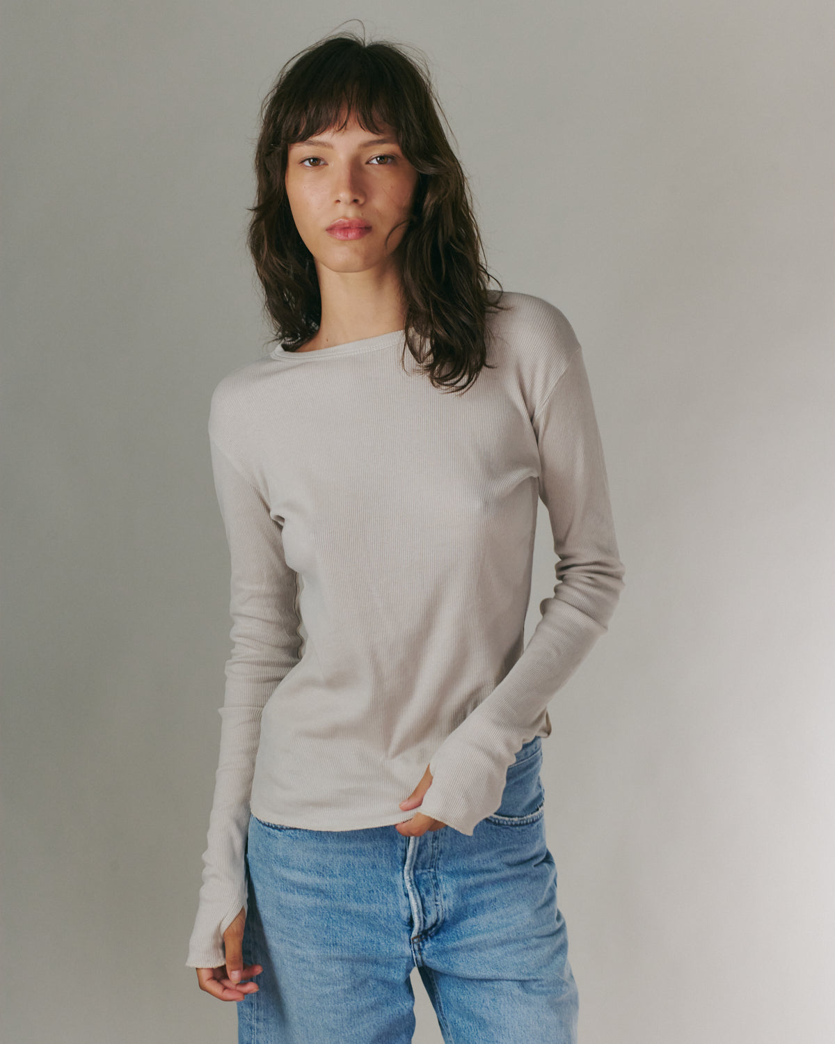 OLI RIB TEE OYSTER