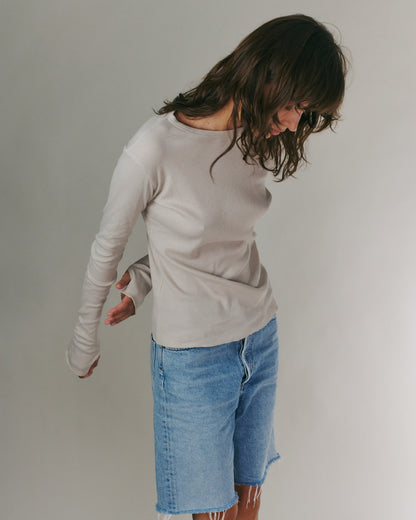 OLI RIB TEE OYSTER