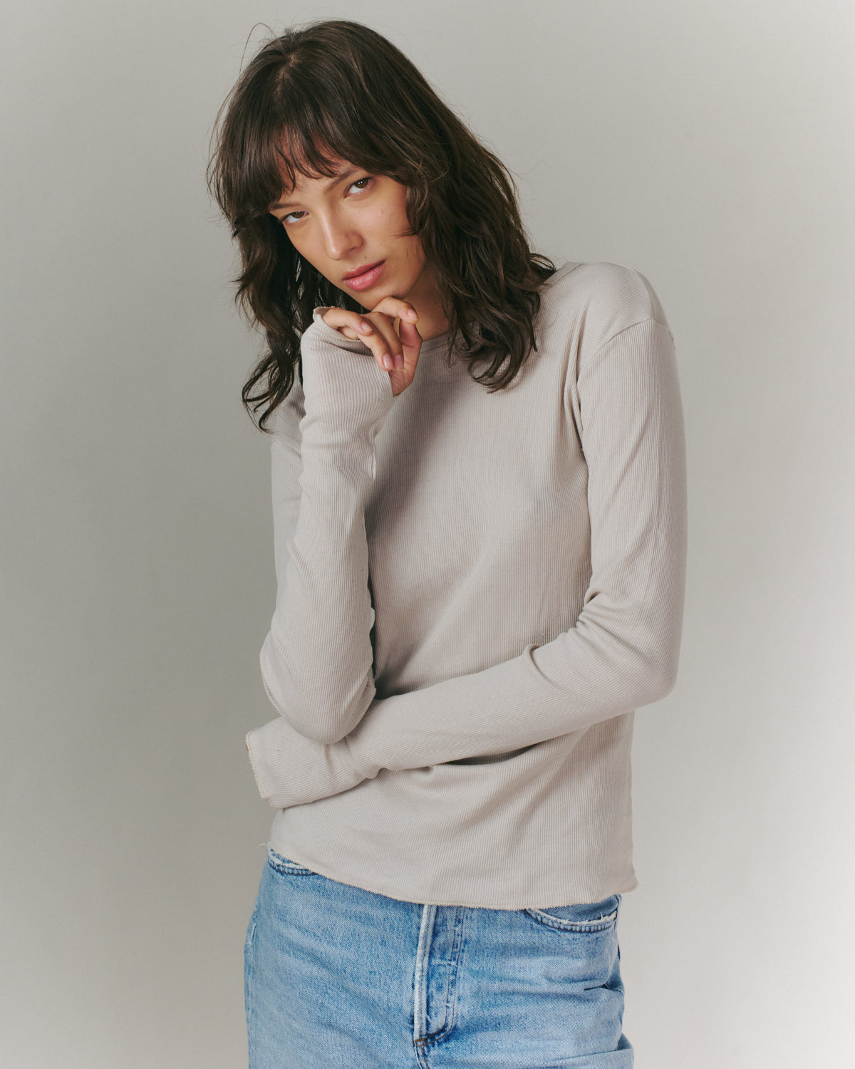 OLI RIB TEE OYSTER