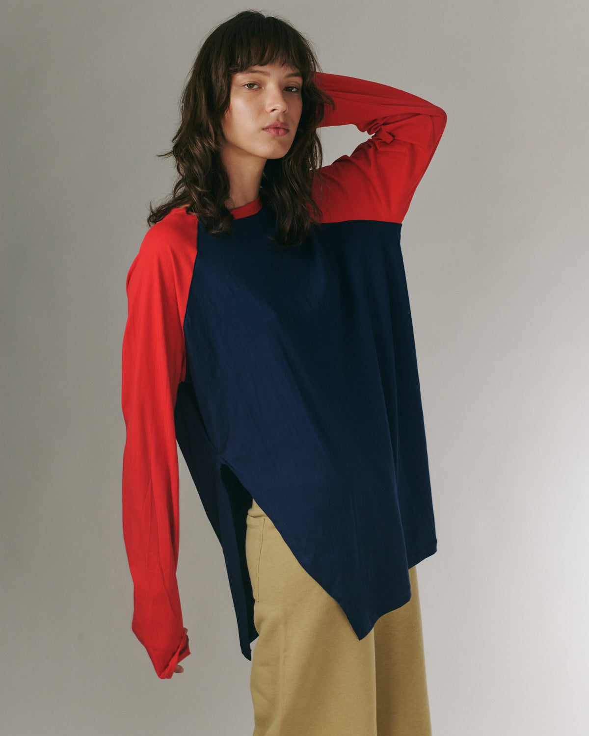 ANNE SHIRT NAVY &amp; RED