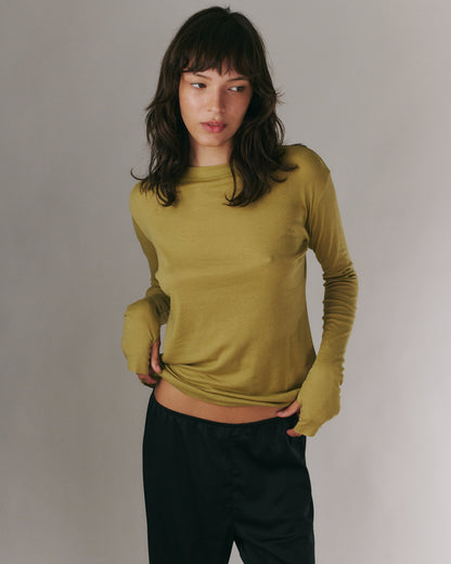 MILA TEE PALE OLIVE