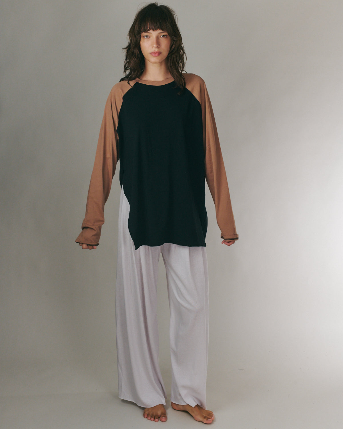 ANNE SHIRT BLACK &amp; CHOCO