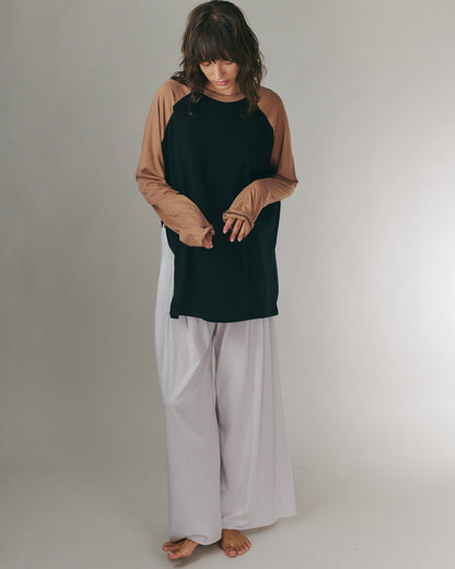 ANNE SHIRT BLACK &amp; CHOCO