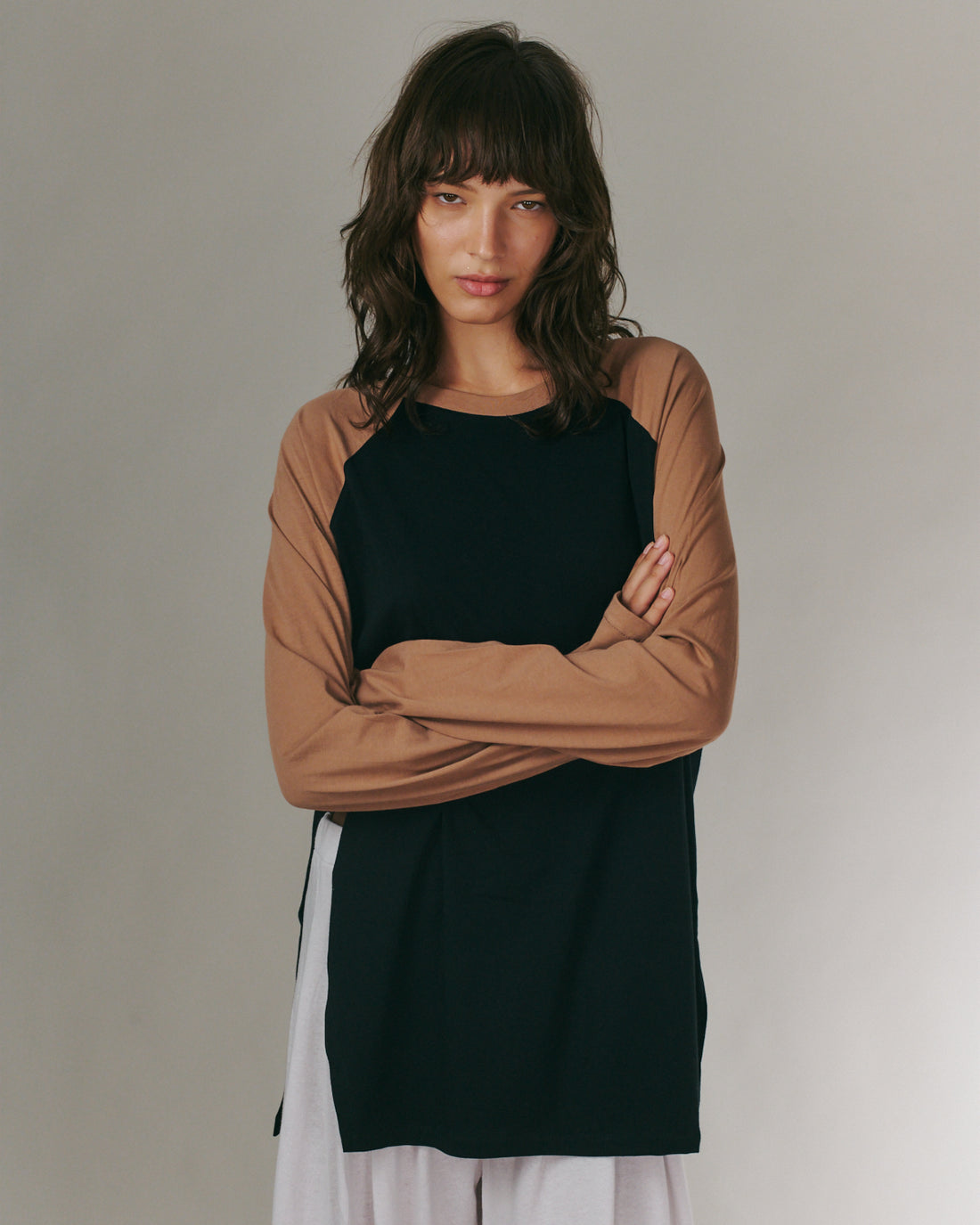 ANNE SHIRT BLACK &amp; CHOCO