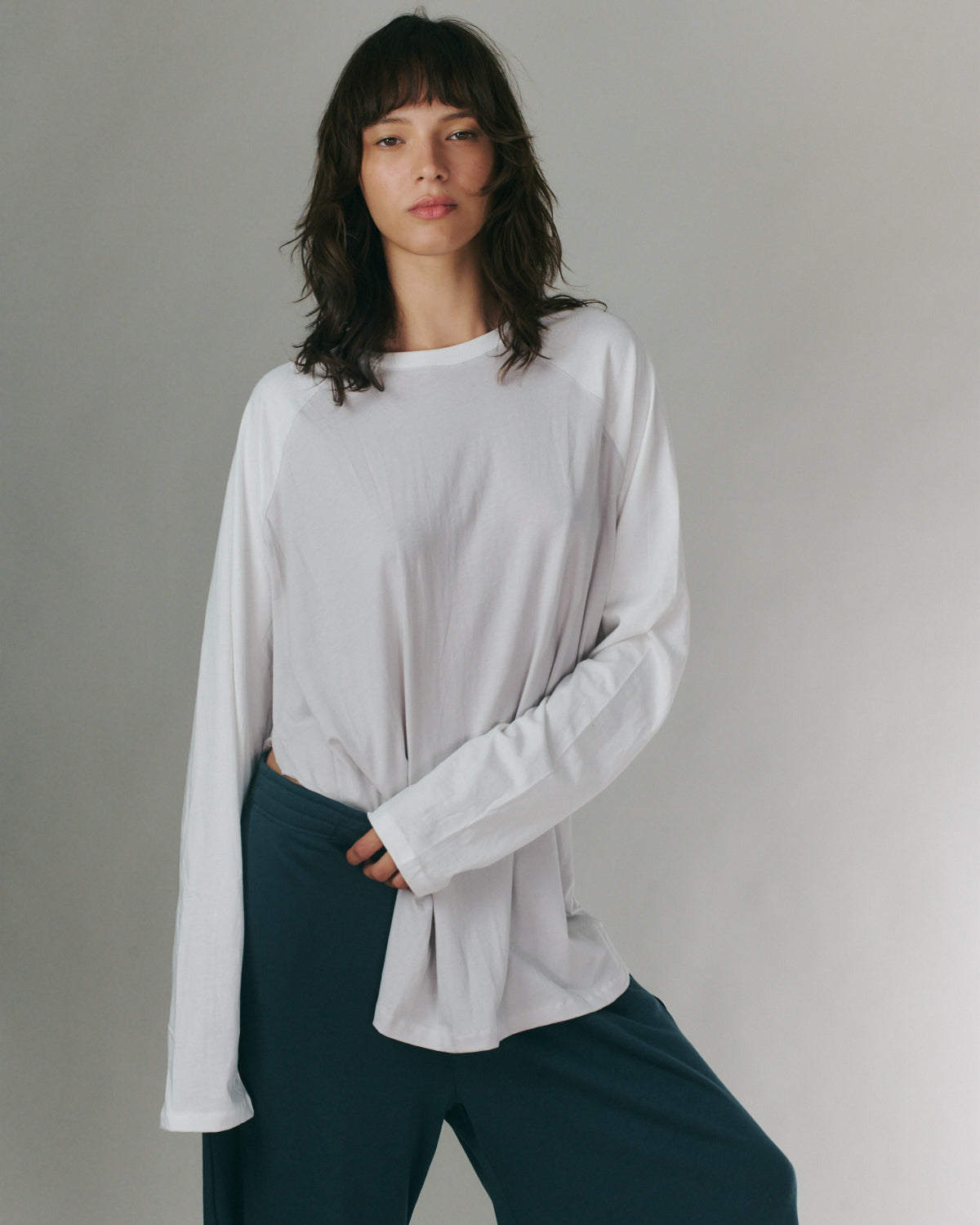 ANNE SHIRT ICE &amp; OFF WHITE