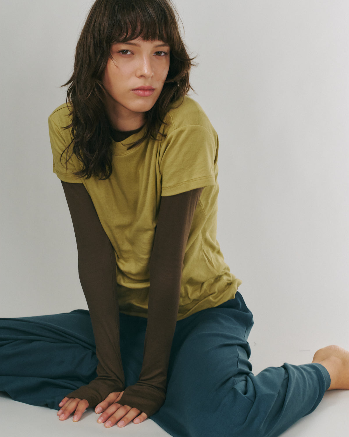 JULIE TEE PALE OLIVE