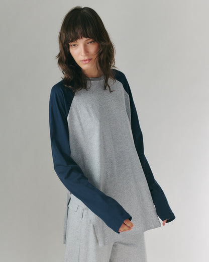 ANNE SHIRT GREY &amp; NAVY